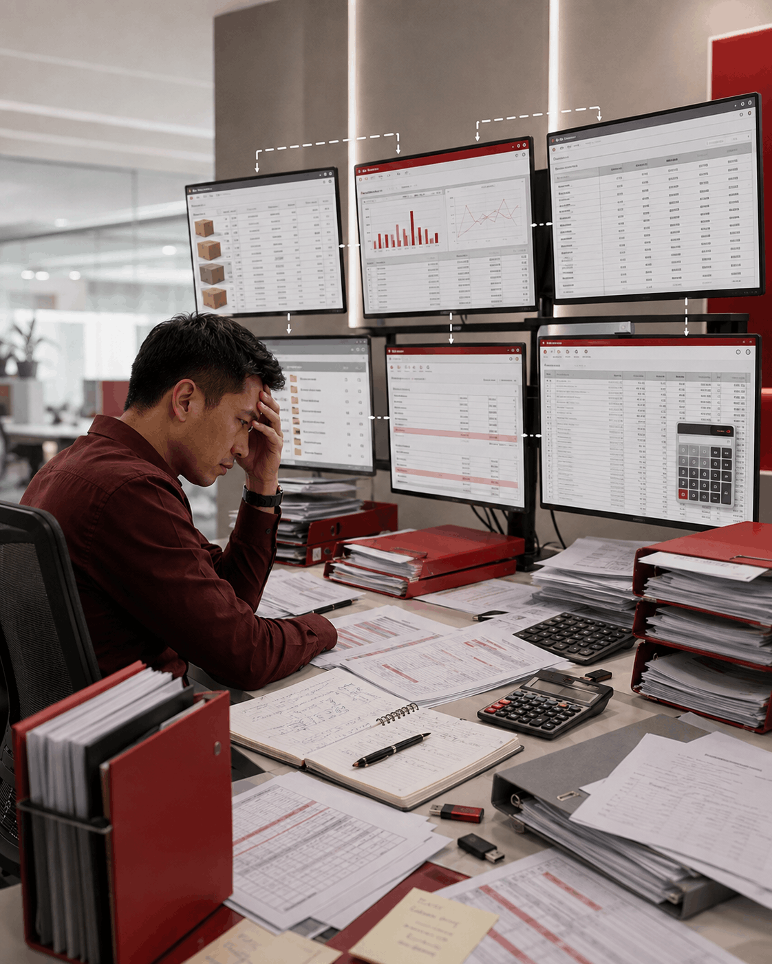 Data stok dan penjualan tersebar di dashboard operasional
